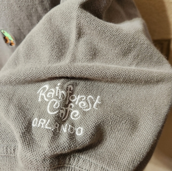 🌴 Rainforest Cafe Tourist Souvenir Short Sleeve Button Up Polo - Picture 6 of 6